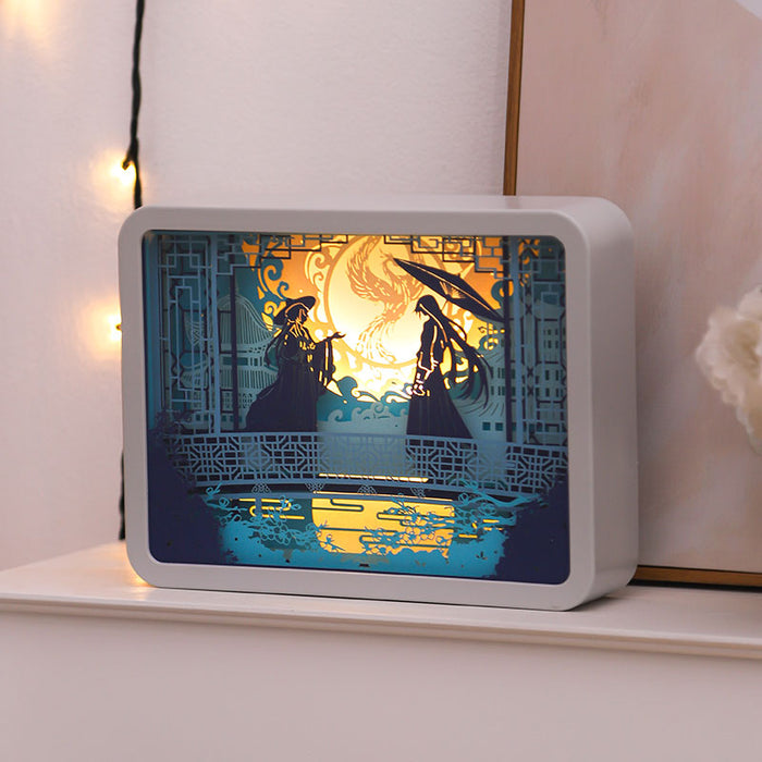 Paper sculpture lamp