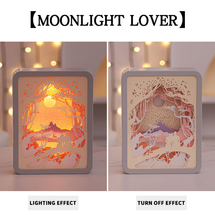 Paper sculpture lamp