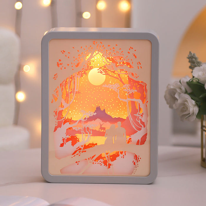 Paper sculpture lamp