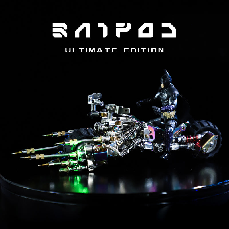 Toy robot with intricate design on a black background, featuring the brand 'ATAPOD'.