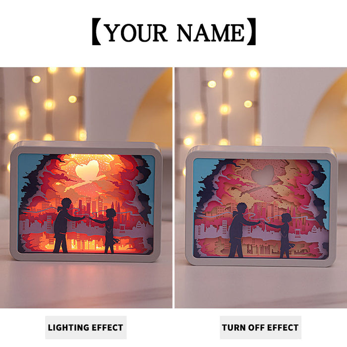 Paper sculpture lamp