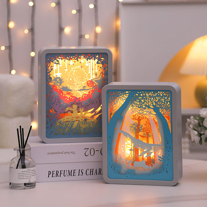 Paper sculpture lamp