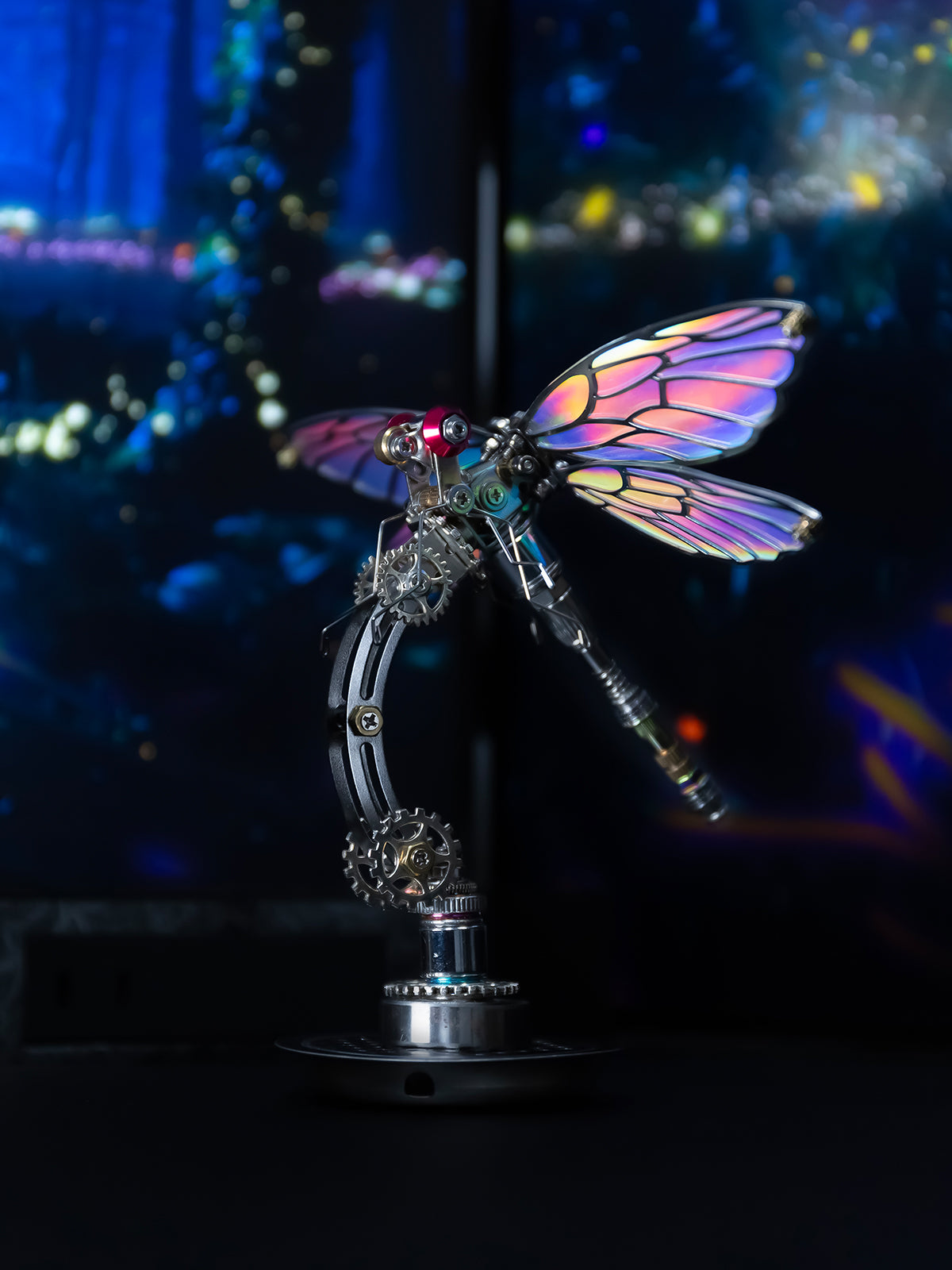 Iridescent Dragonfly Model – 155-Piece DIY Kit with Color-Shifting