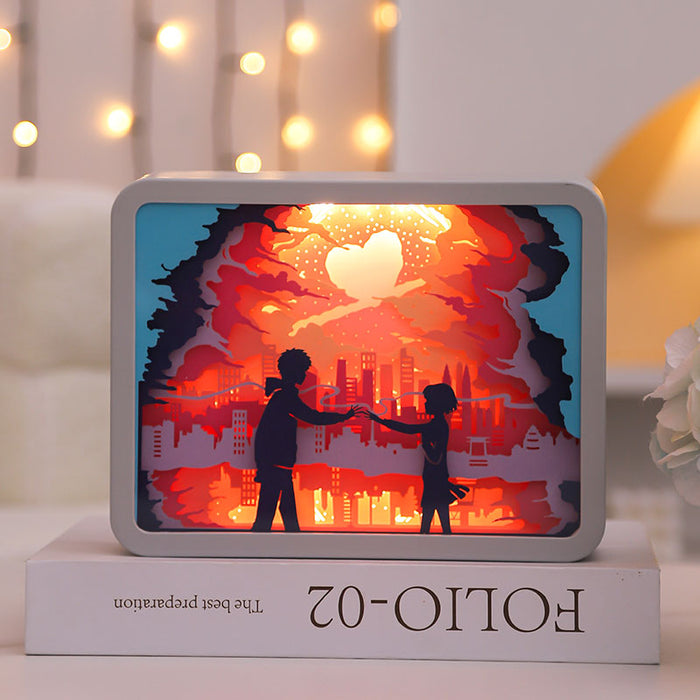 Paper sculpture lamp