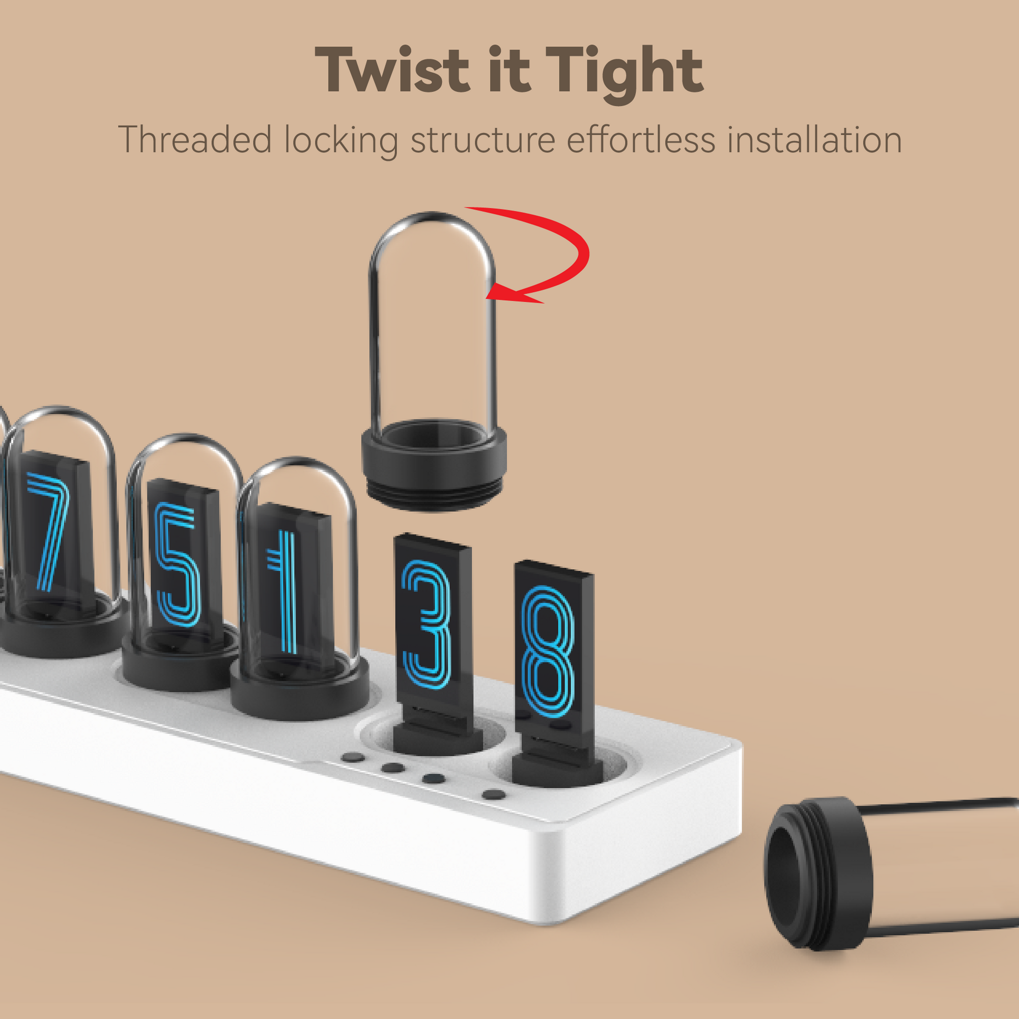 IPS Nixie Tube Clock — Mostarle