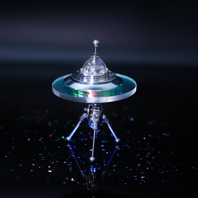 Model of a UFO on a dark background