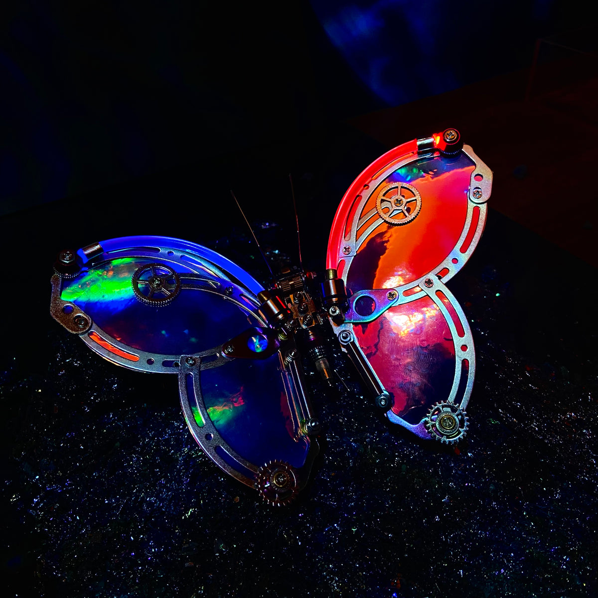 3D Metal Butterfly Eco-Friendly Sci-Fi Puzzle with LED Light